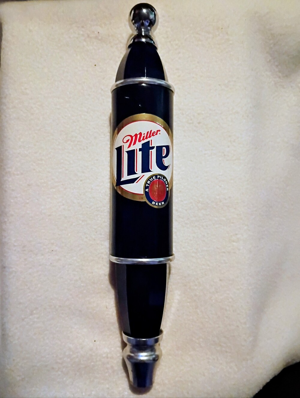 Miller Lite, Blue and Silver Beer Tap Handle